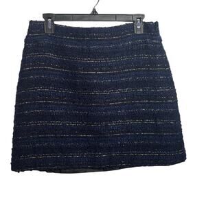 Loft A-line Tweed Mini Skirt